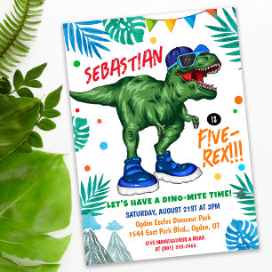 FÖDELSEDAGSINVITATION FÖR ALLA ÅLDERAR - Dinosauri Inbjudningar
