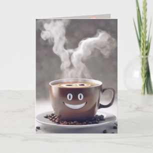 Födelsedagskaffe Kopp med sjömil Kort