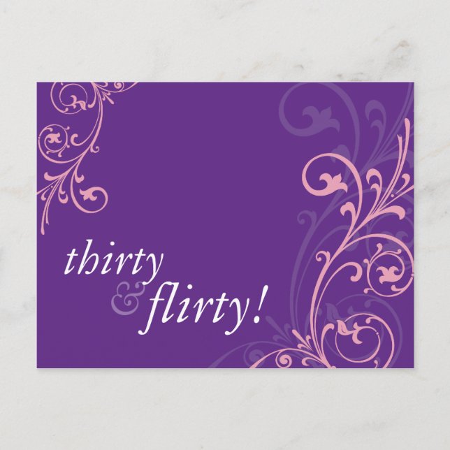 FÖDELSEDAGSKALAS-INBJUDAN :: fabulous 2 Inbjudan Vykort (Framsida)