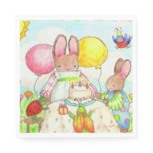 Födelsedagskanin Pappersservetter
