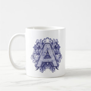 Födelsedagskapital Monogram - brev A Kaffemugg