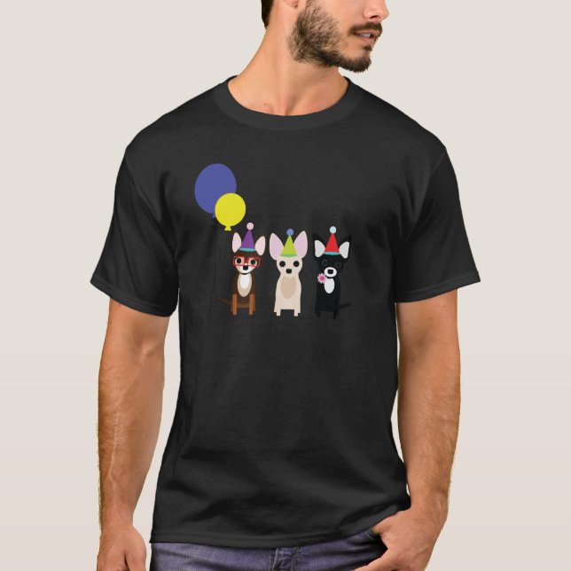 födelsedagskihuahuas-stelieandco tee (Framsida)