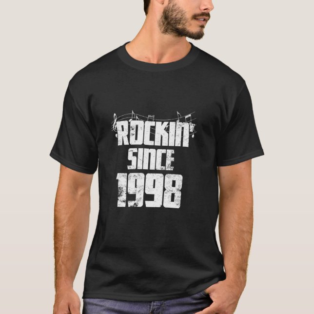 Födelsedagsklassisk Rock Sedan 1998 T Shirt (Framsida)