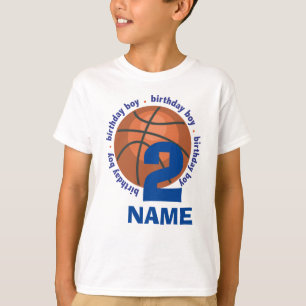 födelsedagskorgen basket - anpassad namn och åld t shirt