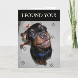 Födelsedagskorgsfont Funny Rottweiler-kort Kort
