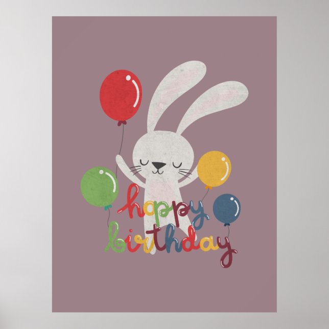 Födelsedagskorpen: Hoppy Birthday Poster (Framsidan)