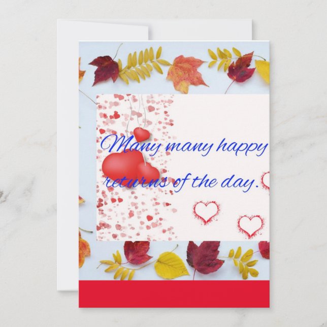 Födelsedagskort. (Framsida)