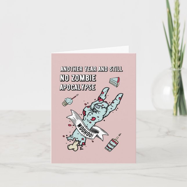 Födelsedagskort - ännu ett år och fortfarande inge kort (Framsida)