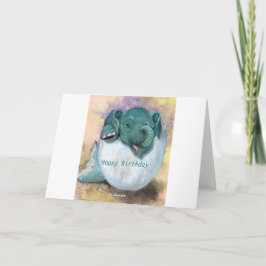 Födelsedagskort Baby elphant Hating från ägg Kort