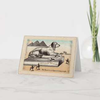 Födelsedagskort - Basset sphinx Kort