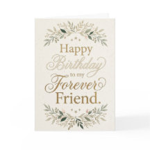 Födelsedagskort Bästa Vänner Typografi Blommor
