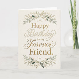 Födelsedagskort Bästa Vänner Typografi Blommor Kort