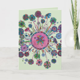 Födelsedagskort - Blommor och Nyckelpigor Kort