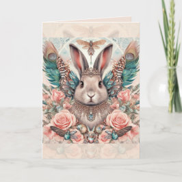 Födelsedagskort Bunny Rabbit Angel Princess Kort