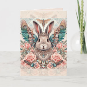 Födelsedagskort Bunny Rabbit Angel Princess Kort