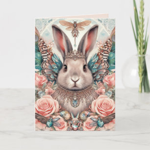 Födelsedagskort Bunny Rabbit Angel Princess Kort