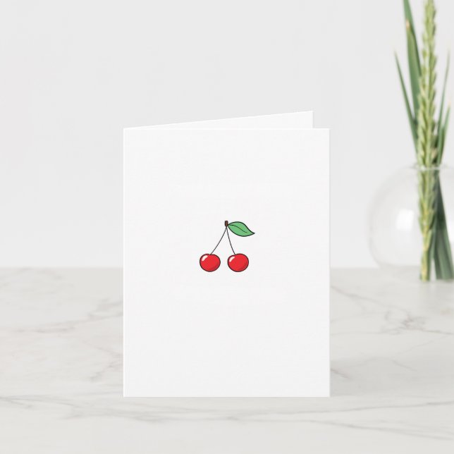 Födelsedagskort, Cherry bäst. Sött födelsedagskort Kort (Framsida)