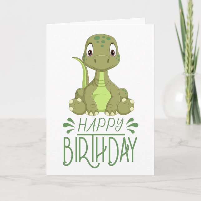 Födelsedagskort Dinosaur Baby Kort (Framsida)