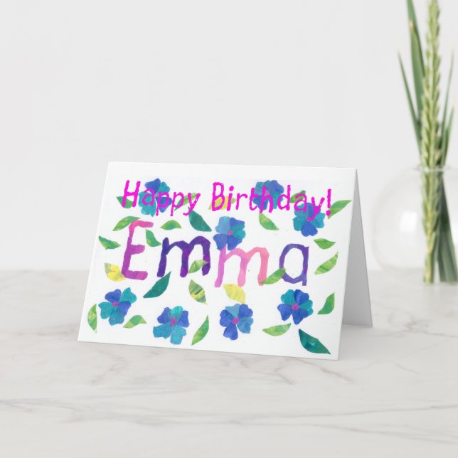 Födelsedagskort "Emma" Kort (Framsida)
