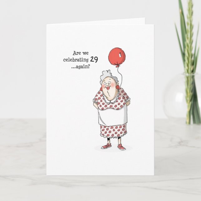 Födelsedagskort - firar vi 29 igen? kort (Framsida)