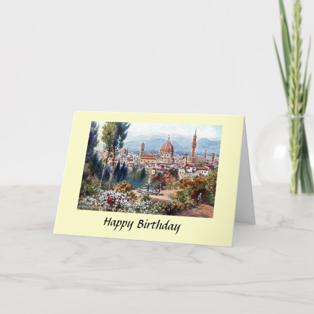 Födelsedagskort - Florens, Italien Kort (Framsida)