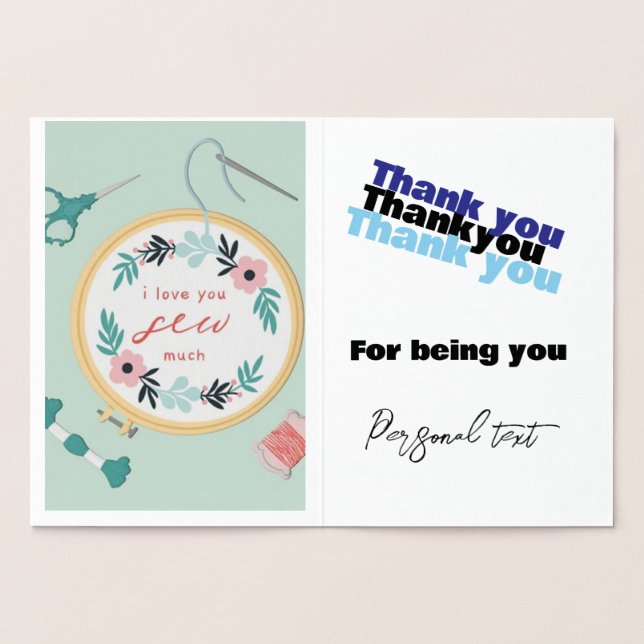 Födelsedagskort Folierat Kort (Insida)