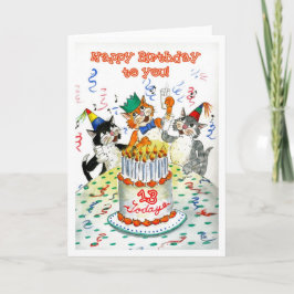 Födelsedagskort för 13 år gamla kort