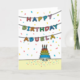 Födelsedagskort för Abuela Kort