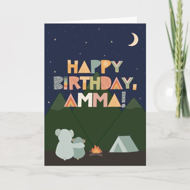 Födelsedagskort för Amma Kort (Framsida)