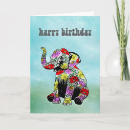 Födelsedagskort för baby elefant kort