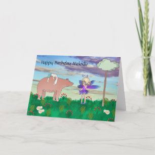 Födelsedagskort för barn med björn och päls kort