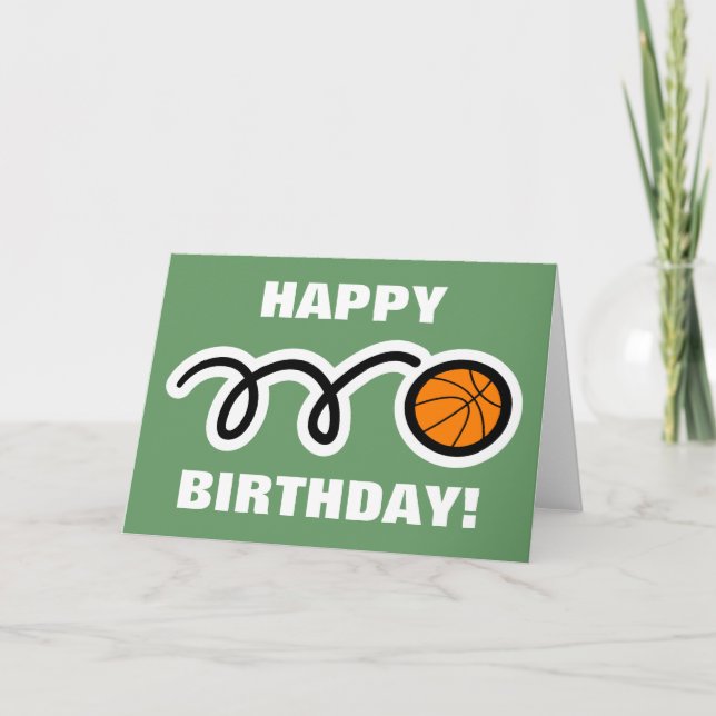 Födelsedagskort för basketboll älskare kort (Framsida)