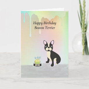 Födelsedagskort för Boston Terrier-Hund Kort