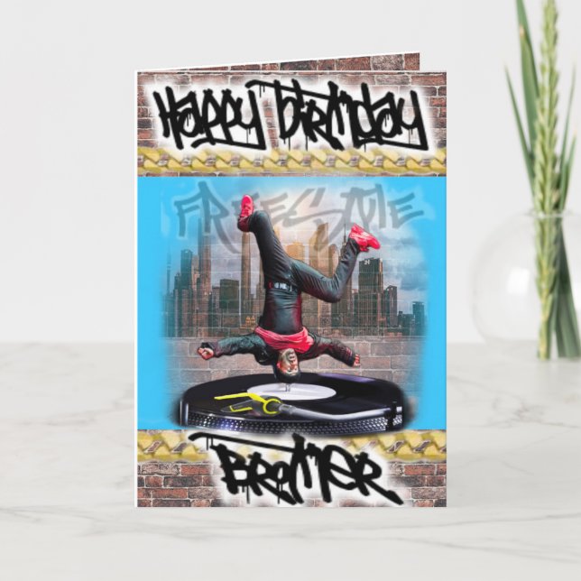 Födelsedagskort för broder kort (Framsida)