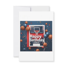 Födelsedagskort för buss (Basketball Background)