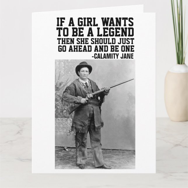 FÖDELSEDAGSKORT FÖR COWGIRL CALAMITY JANE KORT (Framsida)