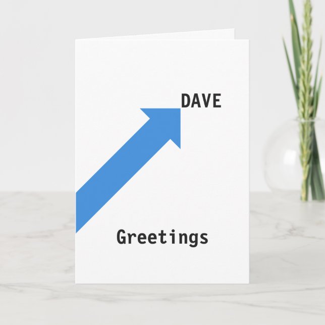 Födelsedagskort för DAVE Kort (Framsida)