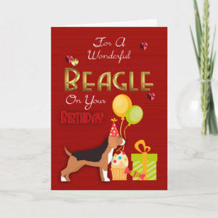 Födelsedagskort för din beagle-Hund, Beagles Birth Kort