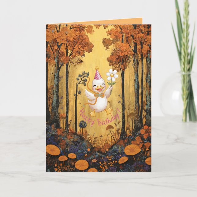 Födelsedagskort för din lilla vita Anka Kort (Framsida)