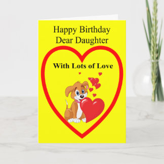 Födelsedagskort för dotter kort