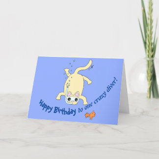 Födelsedagskort för dykdykare tack kort