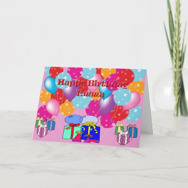 Födelsedagskort för Emma Kort (Framsida)