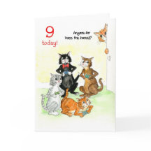 Födelsedagskort för en 9-årig videospelare