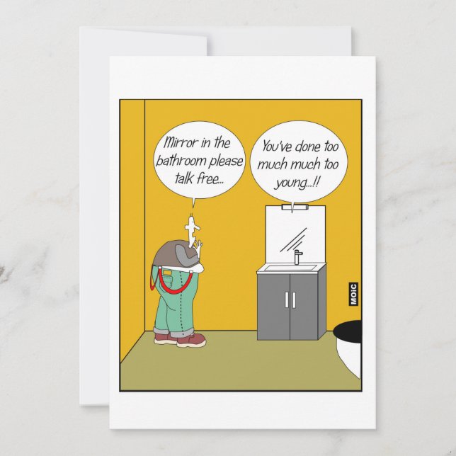 Födelsedagskort för en gammal Skinhead eller SKA M Julkort (Framsida)