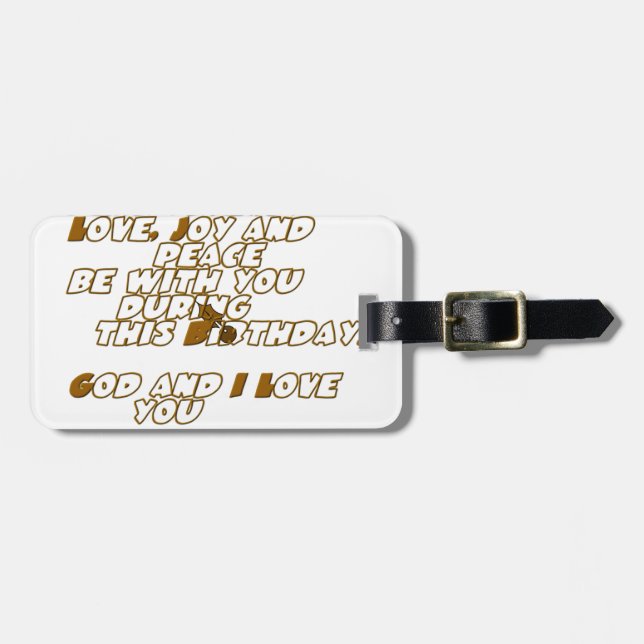 Födelsedagskort för en kristen vän bagagebricka (Horisontell Framsida)