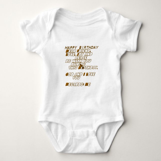 Födelsedagskort för en kristen vän tee shirt (Framsida)