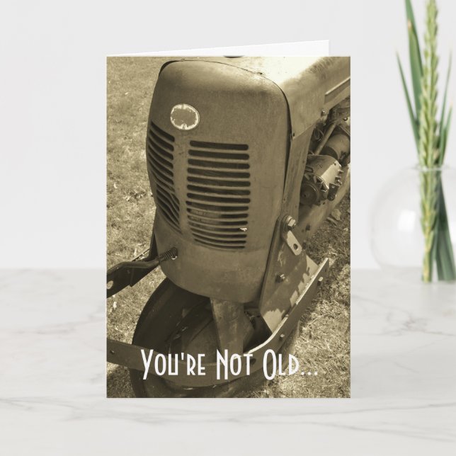 Födelsedagskort för en Oldtimer Kort (Framsida)