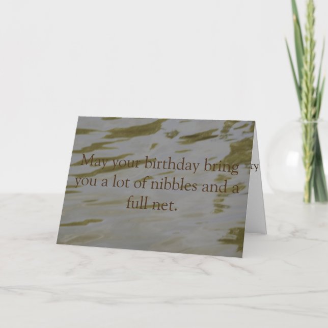 Födelsedagskort för fiske i Rippling Vatten Kort (Framsida)