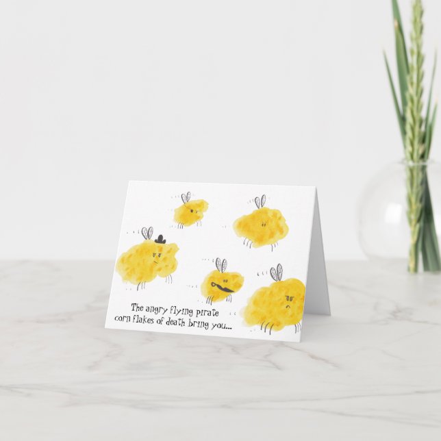 Födelsedagskort för flagor i Pirat Maj Kort (Framsida)