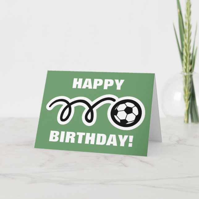 Födelsedagskort för fotbollsfans kort (Framsida)